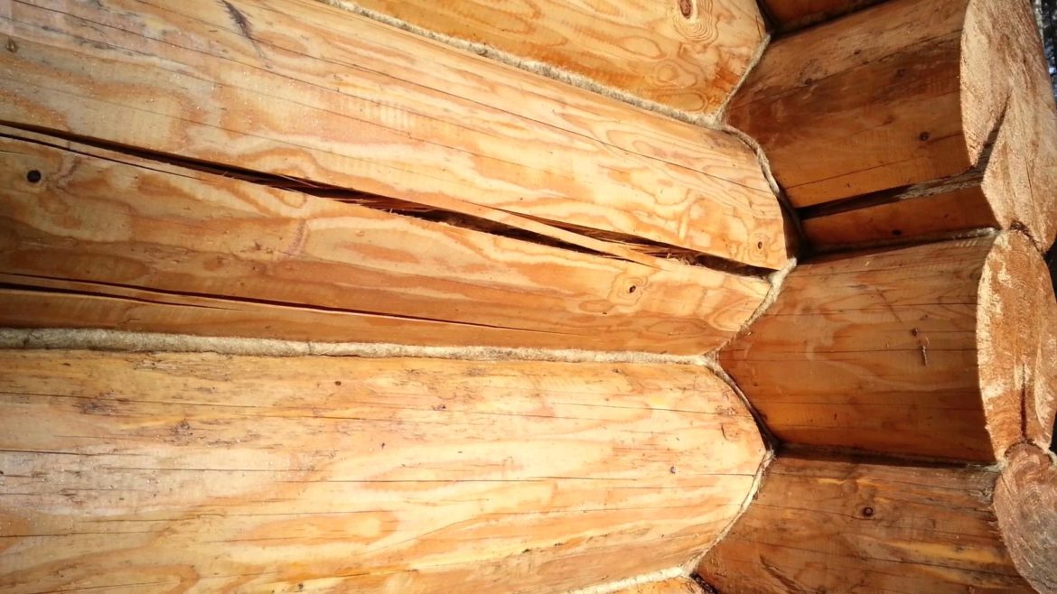 трещина в деревянном доме